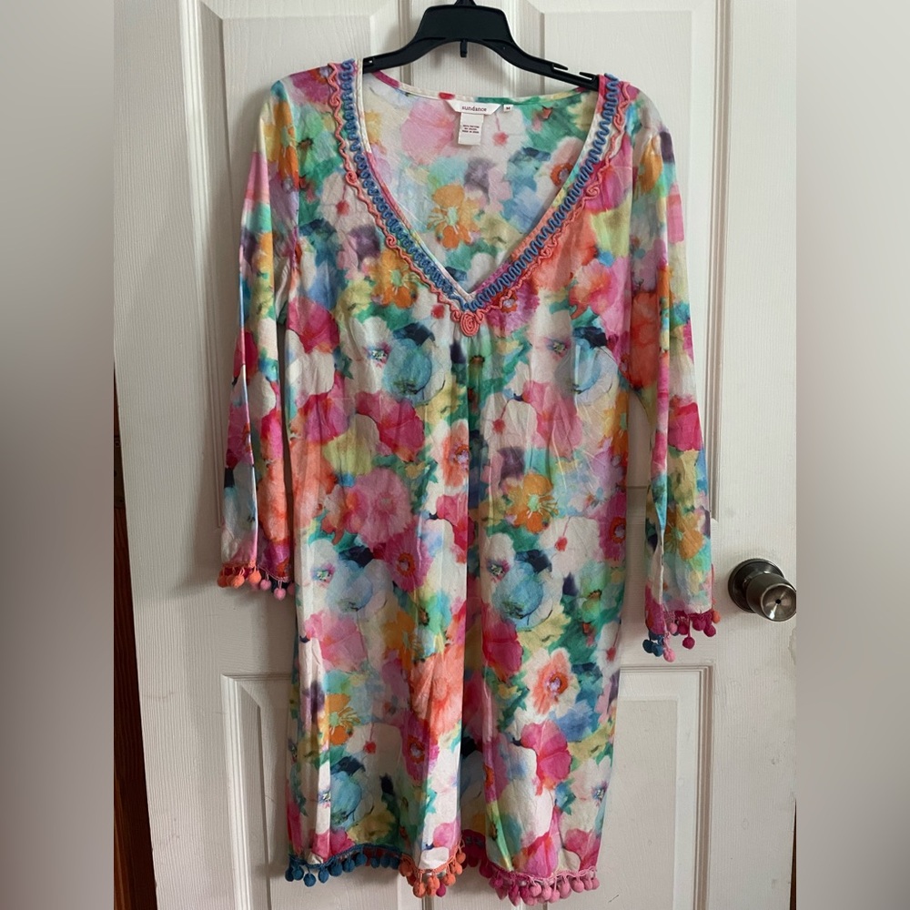 Sundance Multicolor Cotton Fabric Cover Up.
